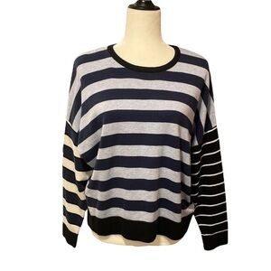 New WISPR Striped Crewneck Silk Blend Sweater